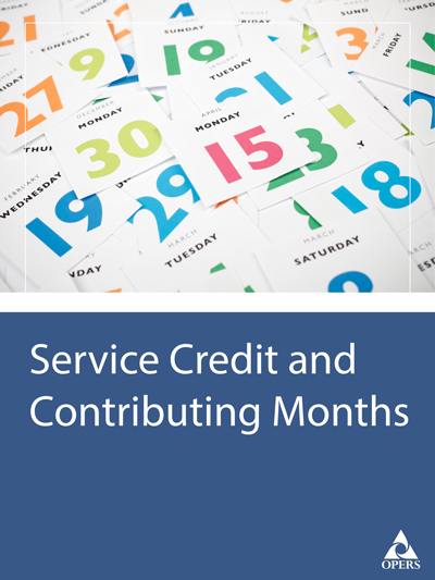 Service Credit & Contributing Months leaflet cover